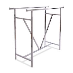 a metal frame with two bars attached to the front and back ends, against a white background