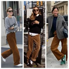 #corduroy pants 1-3? #streetstyle #streetphotography #streetphotographyinternational #fashionweek #fashionstyle #glam #casualstyle… | Instagram Brown Trousers Outfit, Pant Outfits For Women, Brown Pants Outfit, Corduroy Pants Outfit, Winter Pants Outfit, What To Wear Today, Brown Outfit, Brown Pants, Casual Work Outfits