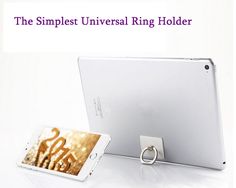 an ipad and ring holder with the words the simplest universal ring holder