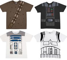 four star wars t - shirts with different designs on them