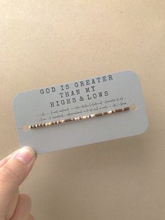 God is Greater Than My Highs and Lows Morse Code Seed Bead | Etsy God Is Greater Than The Highs And Lows Jewelry, Christian Gifts Diy, International Morse Code, Morse Code Bracelets, Code Morse, Code Bracelets, Bracelets With Meaning, Morse Code Bracelet, Diy Bracelet Designs