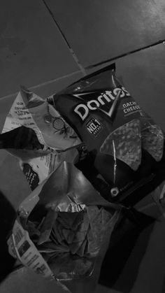 a bag of chips sitting on top of a table