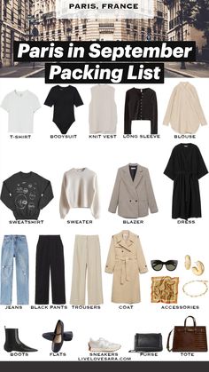 France Outfits September, London Vacation Outfits Fall, Nice France Outfits Fall, Paris Weekend Trip Outfits, What To Wear In Europe In September, Paris Outfit Ideas September, Paris Outfit September, Paris Packing List Fall, France Packing List Fall