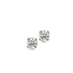 Estate 14K White Gold 0.28ctw Diamond Solitaire Stud Earrings Alternative Wedding Bands, Locket Design, Gold Diamond Earrings Studs, Classic Wedding Band, Vintage Wedding Band, Dog Pendant, Solitaire Studs, Cameo Pendant, Peridot Gemstone