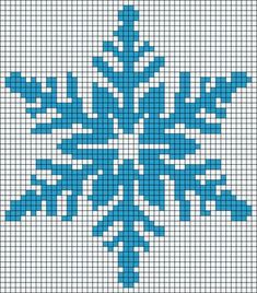 a cross stitch snowflake pattern in blue