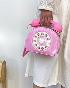 Pink Retro Telephone Sling Bag | Hyuna | K-Fashion at Fashionchingu