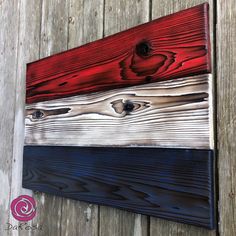 Burnt Wood Dutch Flag Wooden Flags, Diy Wood Stain, Wood Burning Techniques, Wood Resin Table, Red Black Green, Pallet Designs