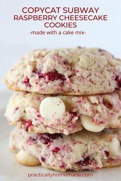 three cookies stacked on top of each other