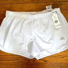 Nwt White Adidas Running Shorts. Lined Inside And Draw String. Adidas White Bottoms With Elastic Waistband, Adidas White Workout Bottoms, Adidas White Sports Shorts, Adidas White Bottoms With Built-in Shorts, Adidas White Athletic Shorts With Built-in Shorts, Adidas Running Shorts, Adidas Shorts With Built-in Shorts For Sports, Adidas Athletic Cotton Shorts With Built-in Shorts, Neon Yellow Shorts