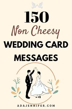 the wedding card has an image of a bride and groom on it with text that reads,