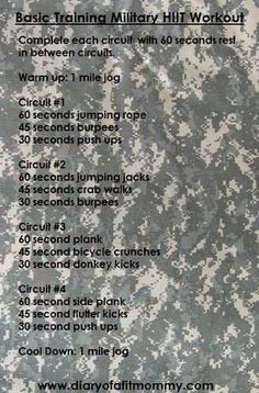 Basic Training Military Inspired HIIT Workout Army Basic Training, Army Workout, Military Workout, Basic Training, Nutrition Drinks, Mommy Workout, Michelle Lewin, Military Training, Trening Abs