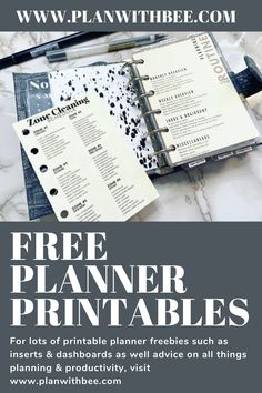 the free planner printables are available for purchase at www planwithbee com