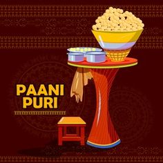 Food Brand Logos, Illustration Indian, Logo Design Graphics, Pani Puri, Food Cartoon, Food Logo Design, Food Business