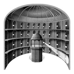 an architectural drawing of a building with arched windows