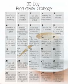 Minimalism Challenge, Detox Challenge, Happiness Challenge, Productive Things To Do