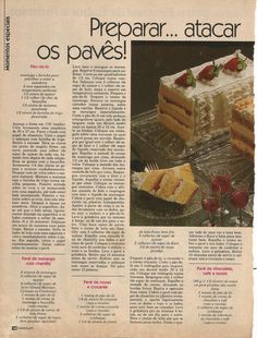 an article in the spanish language with pictures of cakes and desserts on it's pages