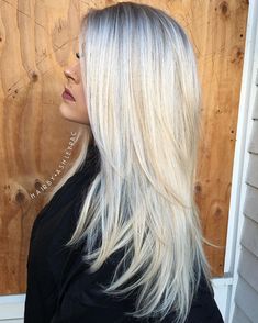 Long Side Part Haircut, Root Fade, Beige Blond, Ash Blonde Hair, Haircuts For Fine Hair