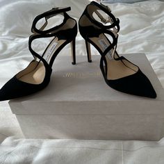 New In Box Size 37.5 Black Suede Does Not Come With Original Box Or Dust Bags, Alternative Will Be Provided Heel Height 85mm = 3.3” Jimmy Choo Shoes, Heels Black, Black Heels, Black Suede, Jimmy Choo, Shoes Women Heels, Original Box, Heel Height, Dust Bag