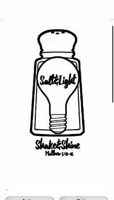 the salted light shakers shine logo is shown in black and white, as well as