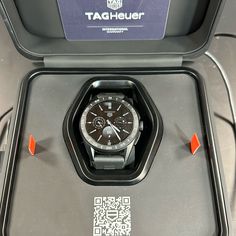 Very Gently Pre-Loved Tag Connected Watch. Worn Seldomly, Apprx 25 Times. Watch Functions As New And Looks Good. Comes With Everything As New. Outer Box, Inner Box, Watch Box, Manuals, Warranty Card And Charger. Luxury Black Diamond Watch With Tachymeter, Elegant Chronograph Watch With Date Display As Gift, Luxury Black Watch For Anniversary, Black Diamond Watch With Tachymeter, Elegant Black Chronograph Watch With Date Display, Designer Black Watch For Anniversary, Luxury Black Chronograph Watch With Date Display, Elegant Black Chronograph Watch With Diamond Hour Markers, Luxury Black Diamond Watch With Date Display