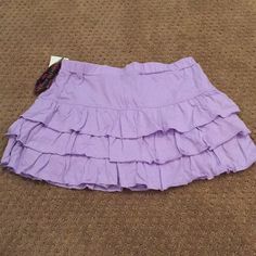 Girls’ Light Purple Layered Ruffle Skirt, Cute! New W/Tags, Size Large, Brand Tempted. Summer School Bottoms With Ruffles, School Tiered Skirt With Ruffles, Cotton Mini Skort With Ruffles, Tiered Skirt Bottoms For School In Spring, Spring Mini Skirt With Ruffles For School, Summer Tiered Skirt For School, Fitted Cotton Skort With Ruffles, Tiered Skirt For School In Spring, Summer School Tiered Skirt