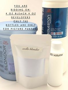 You will receive 4 oz of Wella Blondor Hair bleach in the sealed mylar bag And 1 oz of #2 hair treatment or your choice of the developer. It is made for Home hair color kit or professional.  Or Wellaplex Travel Kit.  Lightener Instructions   • Lightener has a variable mixing ratio, ranging from 1:1 to 1:2 • In a non metallic bowl, use scoop to measure 1 oz. of lightener with either: *1 oz. of developer for the perfect 1:1 ratio (ideal for open air, freehand techniques) * 2 oz. of developer for a Ombre Techniques, Home Hair Color, Hair Levels, Hair Bleach, Home Hair, At Home Hair Color, Root Touch Up, Color Kit, Travel Kit