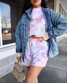 Cozy vibes 
Tie dye set 
Apparel 
Sandy wears it 
Matching set 
Comfy 
Spring 
Summer 
Petite 
Style 
Fashion 
How to wear 
What to wear 
Loungewear Shorts Sets, Cozy Vibes, Tie Dye Shorts, Fashion Bloggers, Shorts Set, Fleece Fabric, Short Sets, Quarter Zip