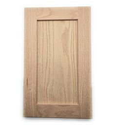 a wooden cabinet door on a white background