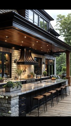 Outdoor Kitchen Patio, Casas Coloniales, Outdoor Decor Backyard, Backyard Patio Designs, Outdoor Kitchen Design, Dream House Exterior, Outdoor Rooms