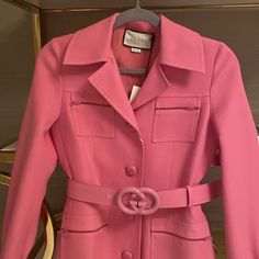 From The Runway, Gucci Belted Trench Coat. Can Be Worn As A Dress. Special Collection, Only A Few Made. Brand New, Never Worn. Size 36. Fits Sizes 0-2 Alternative Baddie, Gucci Jackets, Gucci Denim, Gucci Suit, Gucci Coat, Wool Jackets Women, Gucci Jacket, Tweed Vest, Black Wool Blazer