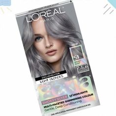 L'oreal Paris Feria Permanent Hair Dye S1 Smokey Silver Gray Brand New Sealed Sallys Hair Dye, Best Grey Hair Dye, Silver Hair Dye, Edgy Hair Color, Grey Hair Dye, Hairstyles Indian, Hairstyles Bridesmaid, Silver Hair Color, Temporary Hair Color