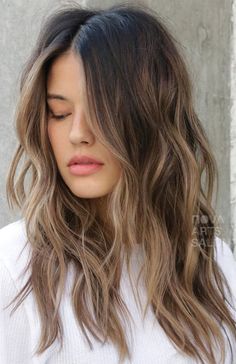 Cherin Choi, Natural Brunette, Balayage Blond, Low Maintenance Haircut, Spring Hair Color, Low Maintenance Hair, Haircuts For Wavy Hair, Hair Color Techniques, Haircut And Color