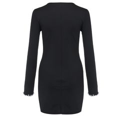 FREE SHIPPING Women Beaded Long Sleeve Bodycon Dress JKP3472 V-neck Embellished Bodycon Dress, Embellished Stretch Bodycon Dress With Long Sleeves, Cocktail Mini Dress, Bandage Dress Black, Elegant Black Dress, Silk Dress Long, Sleeve Bodycon Dress, Mini Cocktail Dress, Long Sleeve Bodycon