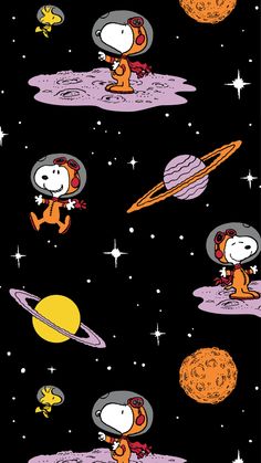 snoop and pluto in outer space with planets