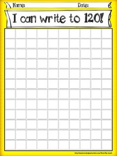 i can write to 120 printable worksheet