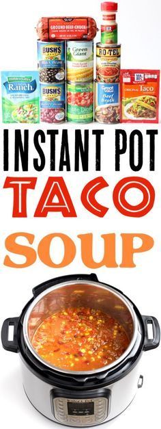 the instant pot taco soup is ready to be cooked