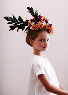 Trend Alert: floral headpiece 인물 사진, Flower Girls, Childrens Fashion, Design Floral, Dandy, Well Dressed, Flower Crown