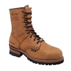 Adtec Men's 9 in. Steel Toe Logger Boots, Brown, 1740-M130 Logger Boots, Leather Work Boots, Popular Boots, Steel Toe Boots, Steel Toe Work Boots, Work Boots Men, Safety Boots, Shoe Carnival, Mens Shoes Boots