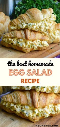 the best homemade egg salad recipe is made with croissants and fresh herbs