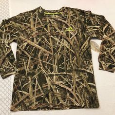 Mossy Oak T-Shirt Youth Large Nwt Brown Spring Outdoor Tops, Long Sleeve Graphic Tee For Outdoor, Outdoor Fall Short Sleeve Tops, Outdoor Short Sleeve Tops For Fall, Short Sleeve Tops For Fall Outdoor, Short Sleeve Tops For Fall Outdoor Events, Short Sleeve Tops For Outdoor Fall Events, Spring Camouflage Cotton T-shirt, Brown Crew Neck Top For Outdoor