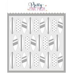 the pretty pink posh dies is shown in grey and white