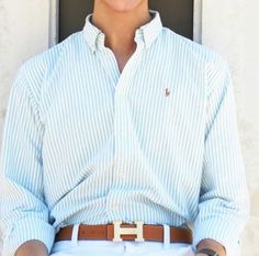 Preppy Blue Polo Preppy College, Estilo Preppy, Sharp Dressed Man, Well Dressed Men, Clothing Ideas