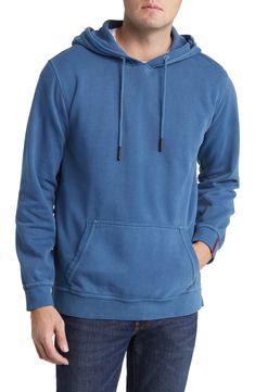 This ultracomfortable triple-ply-fleece hoodie offers breathable comfort and is pigment garment dyed for a casual look. Drawstring hood Ribbed cuffs and hem Kangaroo pocket 80% cotton, 20 polyester Machine wash, dry flat Imported Heavyweight Hoodie, Cotton Fleece, Modern Man, Men's Collection, Fleece Hoodie, Casual Look, Kangaroo Pocket, Lucky Brand, Kangaroo