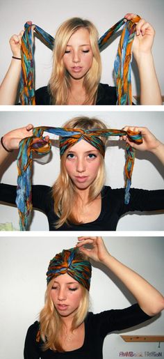 Fortune Teller Costume, Turban Tutorial, Halloween Hairstyles, Head Scarf Styles, Hair Wraps, Boho Headband, Hippie Chic, Hair Dos, Scarf Hairstyles