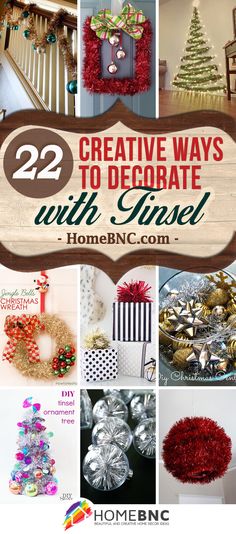 twelve creative ways to decorate with tinsel