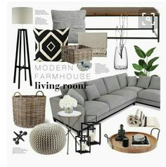 a living room filled with lots of furniture and decorating items on top of each other