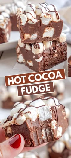 chocolate fudge brownies with marshmallows on top