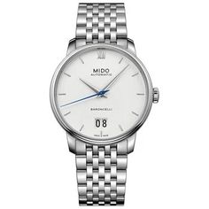 Mido Men's Swiss Automatic Ocean Star 600 Chronometer Stainless Steel Bracelet Watch 44mm Accessories | BeyondStyle Formal Stainless Steel Watch With Date Indicator, Formal Stainless Steel Watches With Date Indicator, Formal Stainless Steel Watches With Date Display, Timeless Stainless Steel Watch Accessories With Chronometer, Classic Stainless Steel Chronometer Watch Accessories, White Gold Watch With Date Display And Round Dial, Silver Chronometer Business Watches, White Gold Stainless Steel Watch With Date Indicator, Stainless Steel Watch With Date Indicator