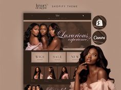 an image of a website design for a hair salon