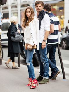 Love this transitional look! 11 Fashion Bloggers With The Cutest Boyfriends via @WhoWhatWear Couples Fashion, Bridget Bardot, Style Désinvolte Chic, Looks Jeans, Net Fashion, Style Casual Chic